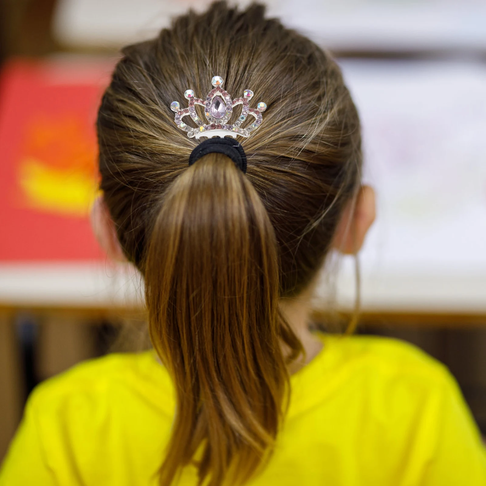 

Crown Hair Comb Rhinestone Alloy Creative Design Princess Style Hair Accessories for Girls Kids Party Banquet Performance Non