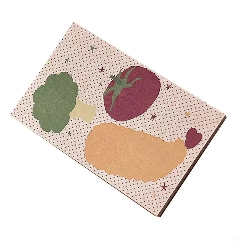 T5EA Strawberry Sticky Note 메모 패드 메모장 간단한 글쓰기 패드 종이 패드.