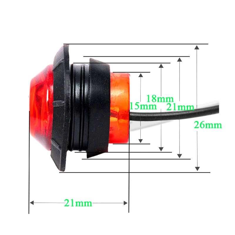 3/5/10P Marine Navigation Lights LED Red Green Waterproof  IP67 12V-24V For Marine Yacht Kayak Sailboat Pontoon Boat Signal Lamp