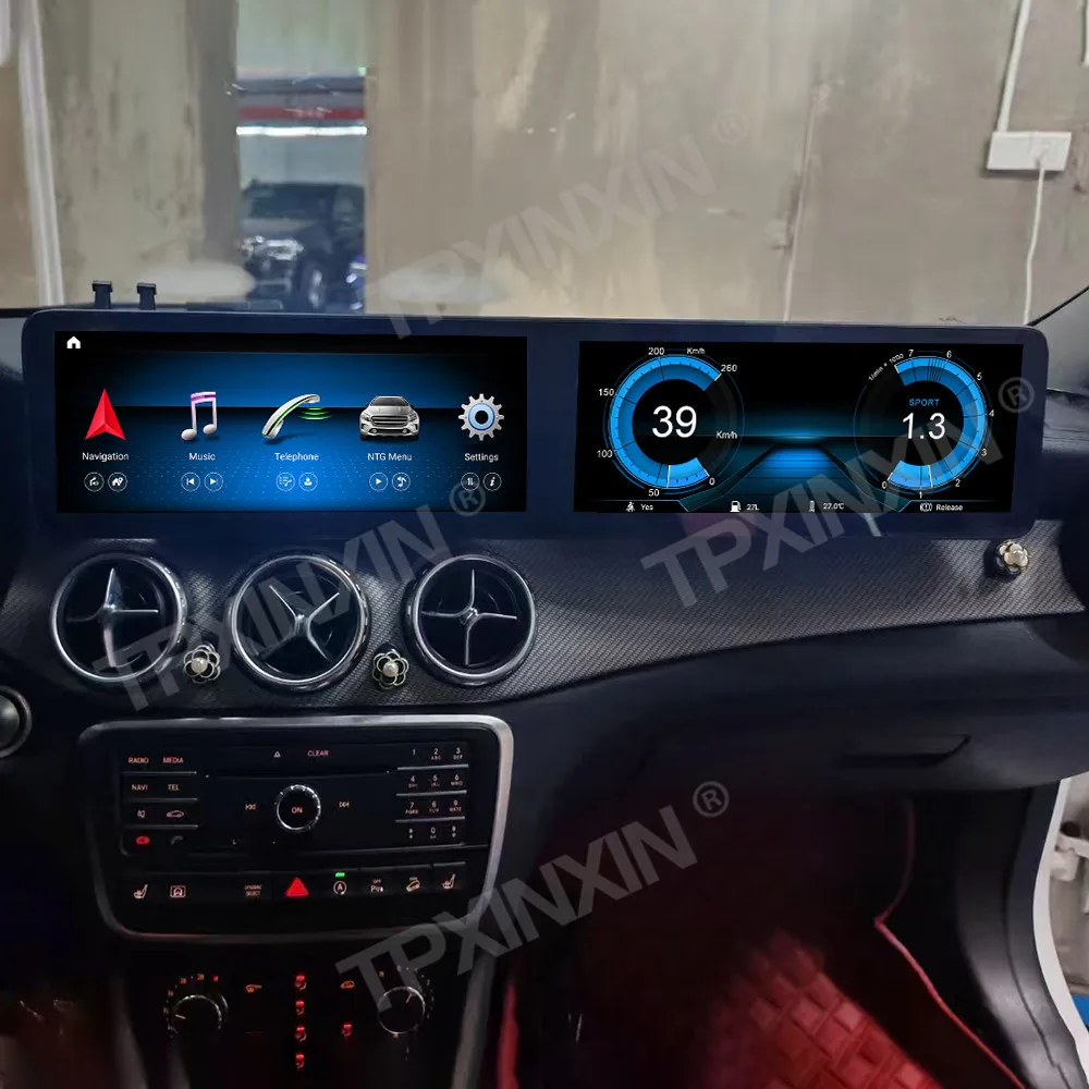 12.3 Inch Android 13 Auto Multimedia Stereo For Mercedes-Benz A CLA GLA 2013~2018 GPS Navigation Radio Audio AI Voice Head Unit