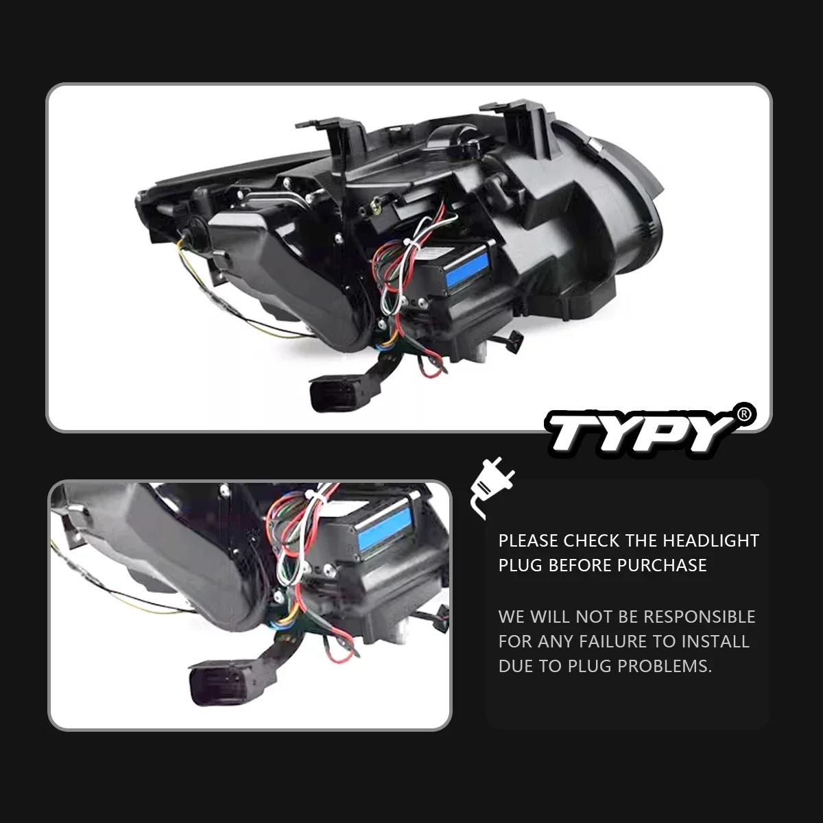 

Автомобильные фары TYPY для BMW M3 E92 2006-2012, светодиодные фары для проектора, дневные ходовые огни, автомобильные аксессуары