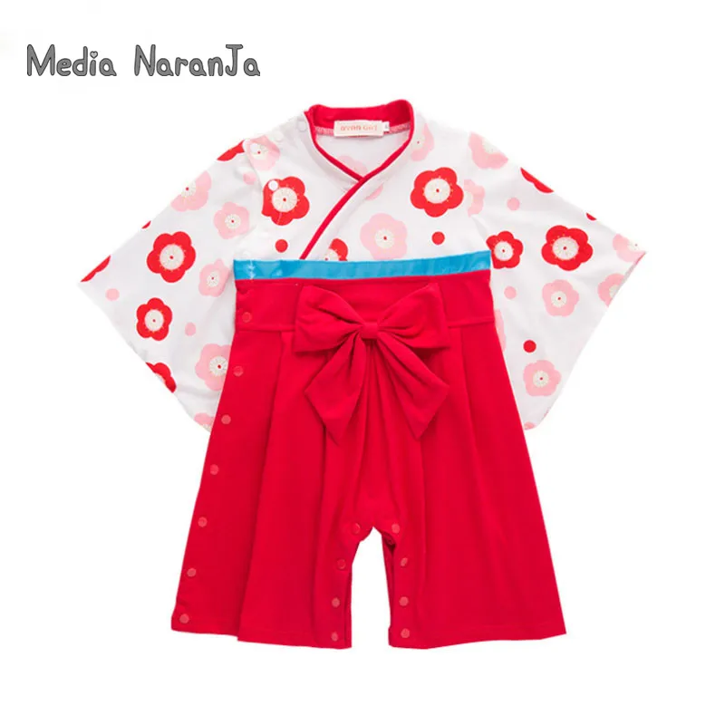 Kids Japanese Kimono Style  Baby Girls Boys 5 Types toddler Infant Cotton Jumpsuit Clothes Costume