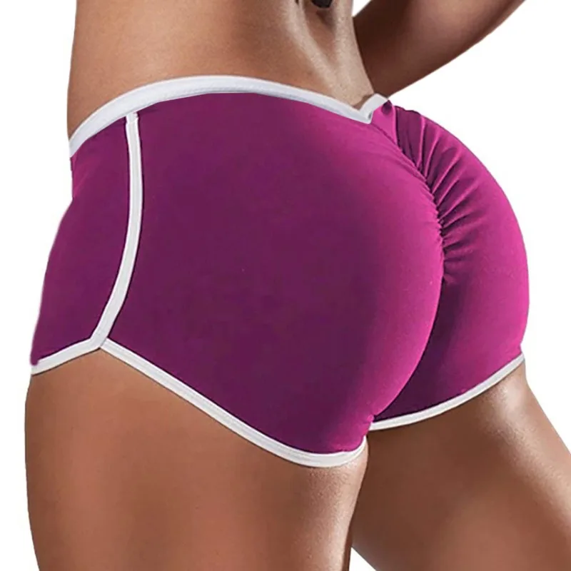 Short de sport décontracté pour femme, sexy, solide, taille basse, course à pied, levage serré, hanche