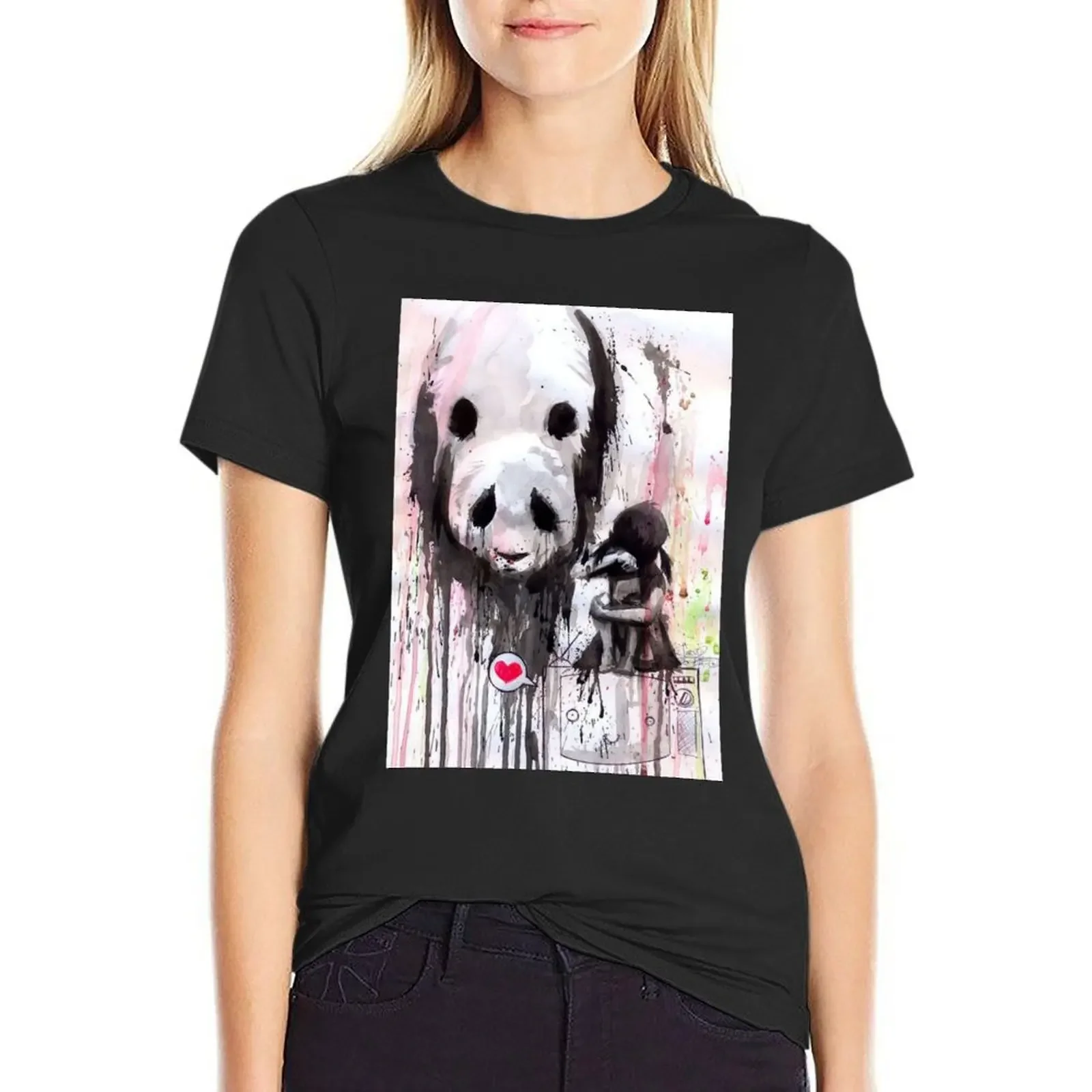 

Panda Bear T-Shirt hippie clothes animal prinfor lady clothes tshirts woman