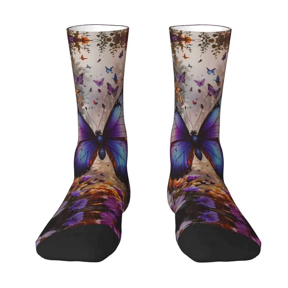 Butterfly Sock Printed Man Polyester