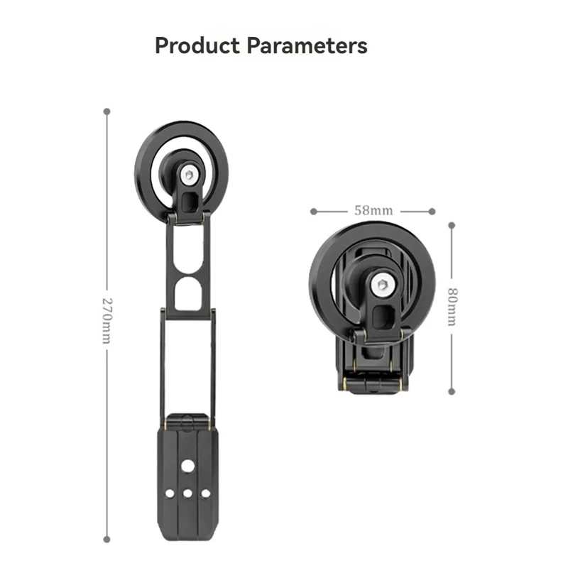 โทรศัพท์แม่เหล็กแบบพับได้ขาตั้งขาตั้งกล้อง Selfie Stick เดสก์ท็อปผู้ถือโทรศัพท์แม่เหล็กสําหรับการถ่ายภาพวิดีโอ Vlog Livestreaming