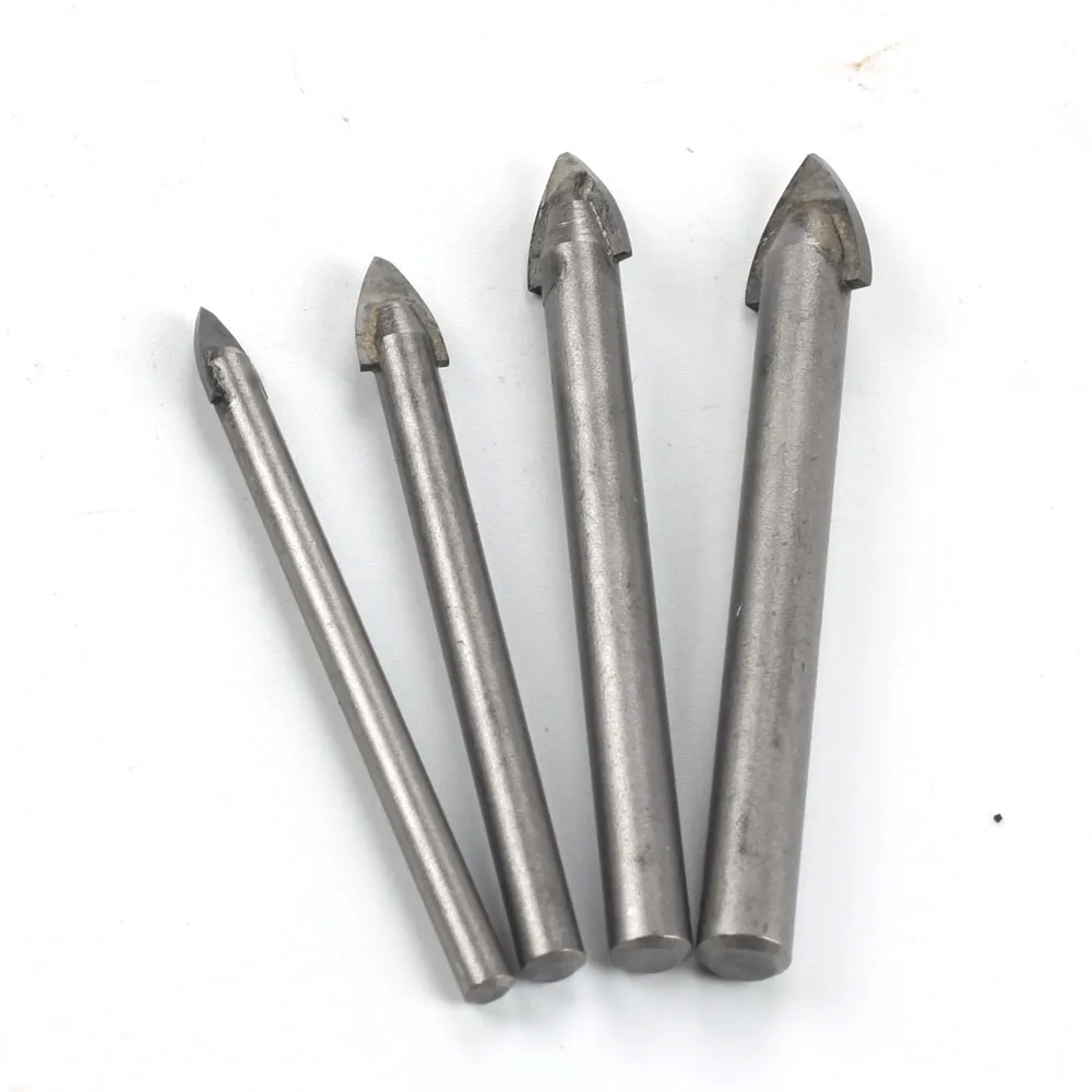 4/6/7pcs Ceramic Tile Drill Bits Set Glass Marble Porcelain Spear Head Spade Drill Bit Set for Ceramic Wall Concrete Hole Opener