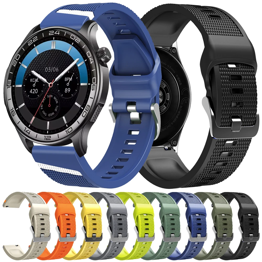 Silicone Sport Strap For Zeblaze Btalk 4 PRO/Stratos 2 3 4 Pro/Lite Watch Band for Zeblaze Vibe 8 7Pro/Ares 3 22mm Bracelet Belt