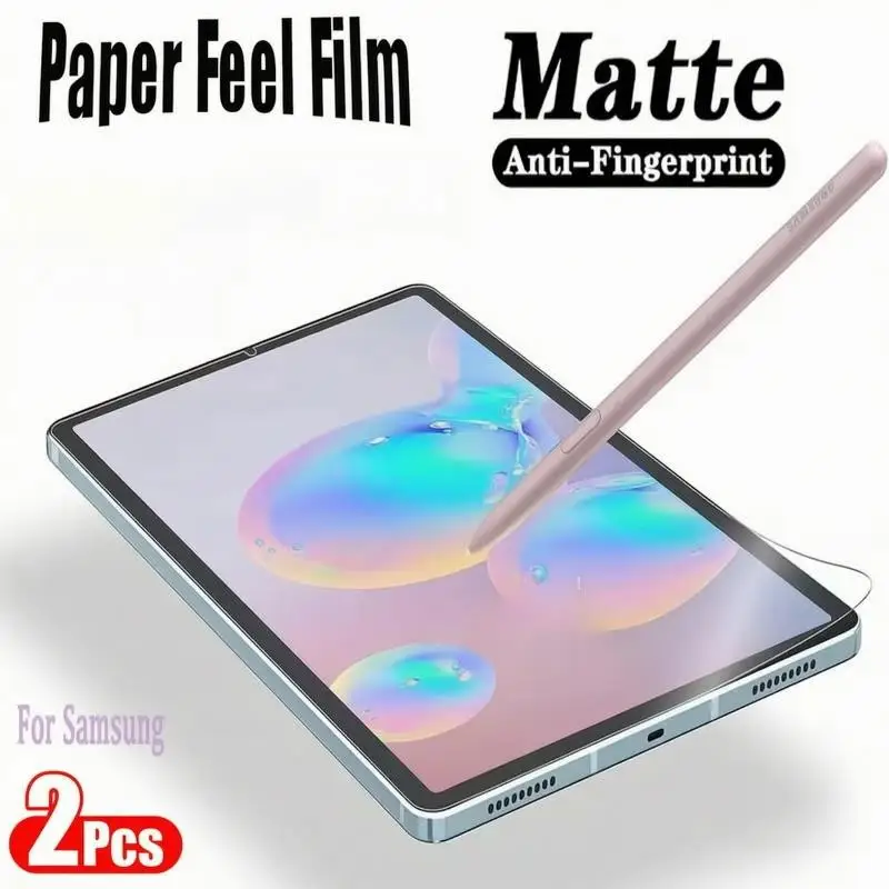2Pcs Paper Protective Film for Samsung Galaxy Tab A7 Lite A8 A9 Plus Screen Protector for Tab S6 Lite S7 S8 S9 FE Plus S11 Ultra