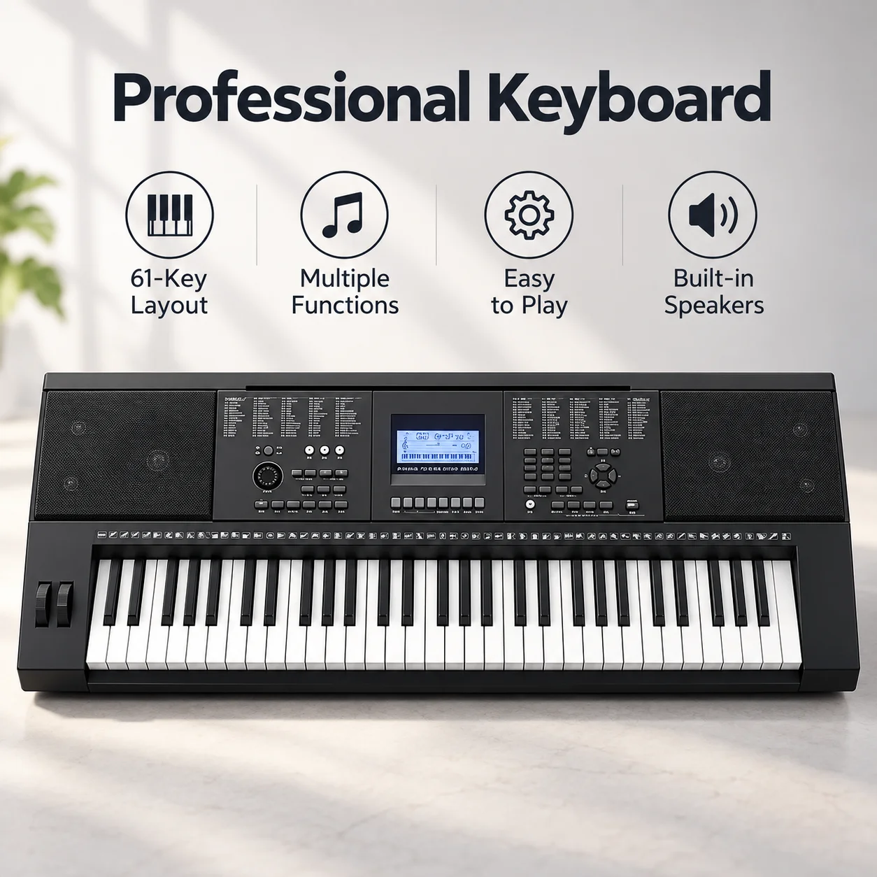 Keyboard Piano 61 Key - Piano Digital Electrónico Profesional de 61
