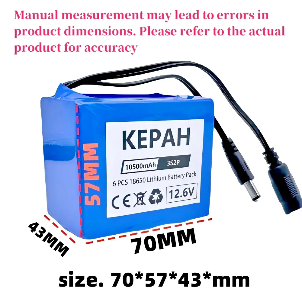 12V professional lithium battery,original 12.6V 3s2p battery 10500mah indicator used for fish detector underwater fishing camera