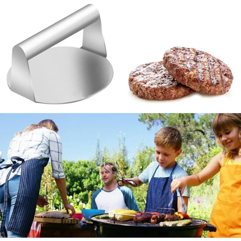 

Circular Stainless Steel Burgers Press Kitchen Accessories Hamburger Patties Mold for Pork Burgers Meat Smasher Tool cooking BBQ