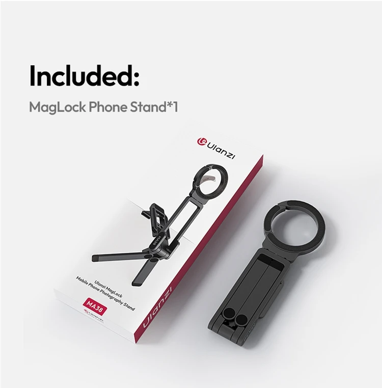 Ulanzi MA38 Mobile Phone Photography Stand Selfie Stick Double Magnetic Overhead Tripod for Samsung Xiaomi Huawei iPhone Vivo