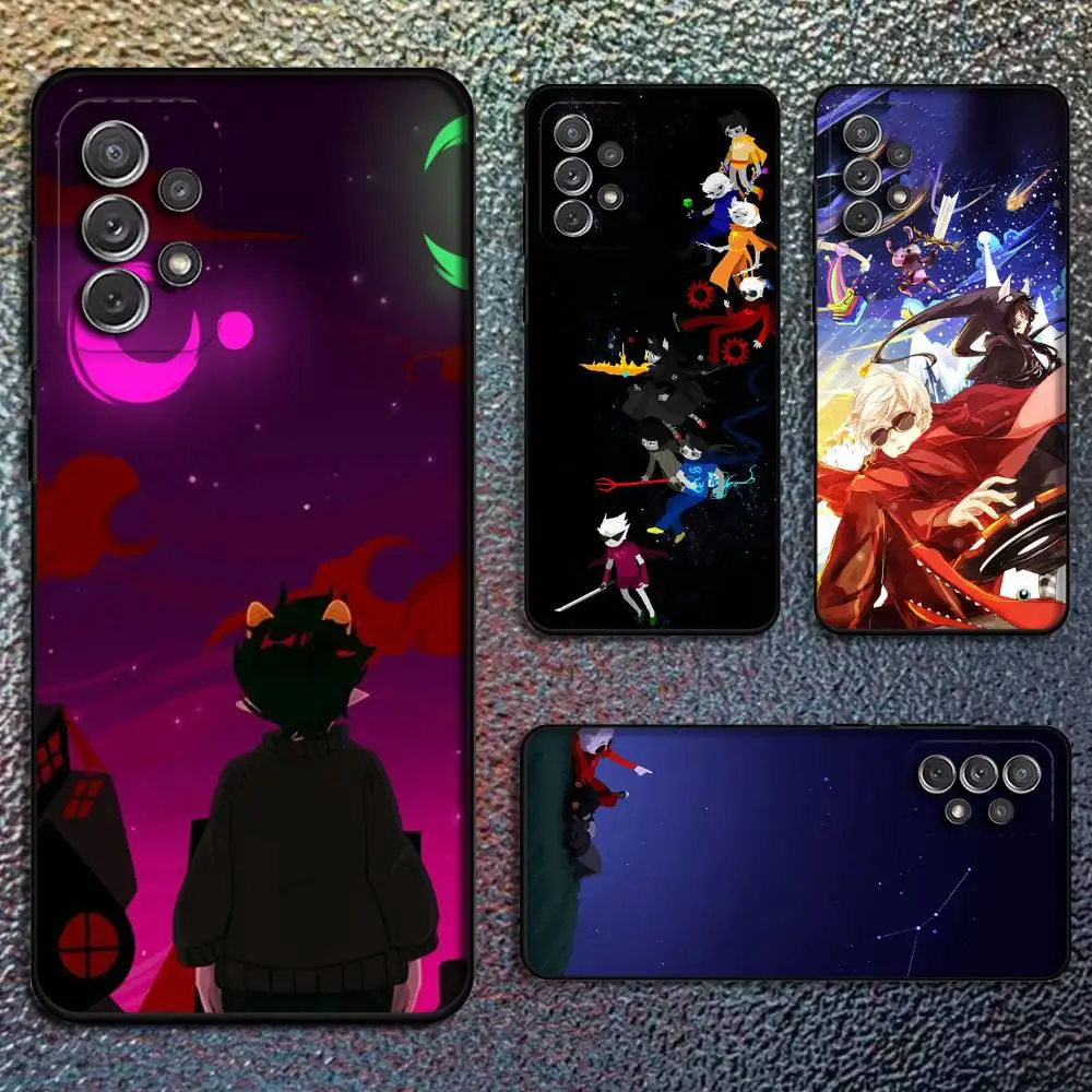 

H-Homestuck T-Trolls Phone Case For Samsung S25,S24,S21,S22,S23,S30,Ultra,S20,Plus,Fe,Lite,Note,10,9,5G Black Cover