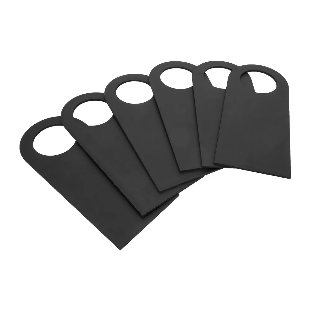 6pcs Versatile Double Sided Door Sign Hanger Reusable Black Wooden Door Hanger Mini Blackboard Sign Home Decoration