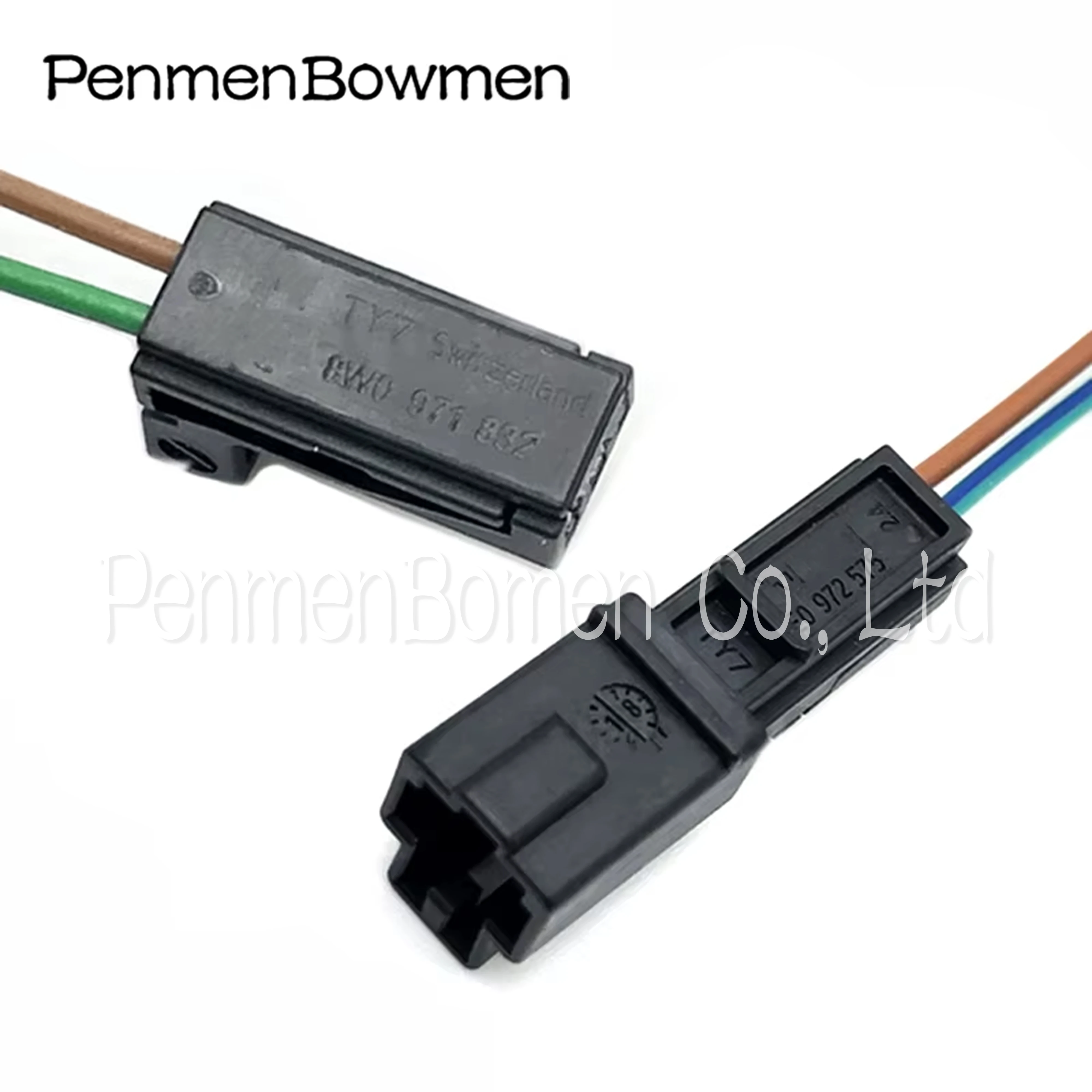 1 Set 2-poliger 4E0972575 Auto-Kennzeichenbeleuchtungsstecker, weiblich/männlich, elektronischer Steckverbinder, Kabelbaum für 8W0971832