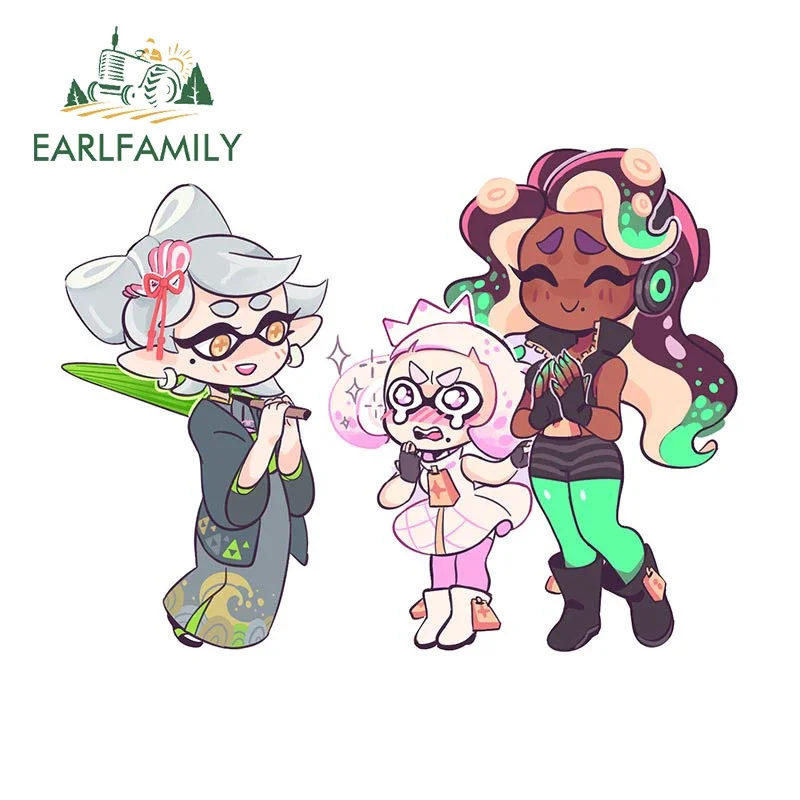 

EARLFAMILY 13cm x 9.7cm for Splatoon Pearl Marina Car Stickers Scratch-Proof Simple Decals Car Accessories Bumper Trunk Decor
