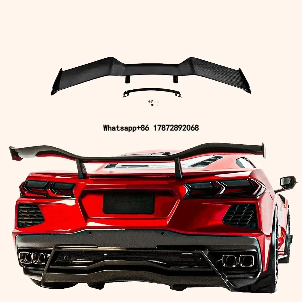 

For Corvette C8 2 Door 20-24 Carbon Fiber OE Style Rear Trunk GT Spoiler Wing