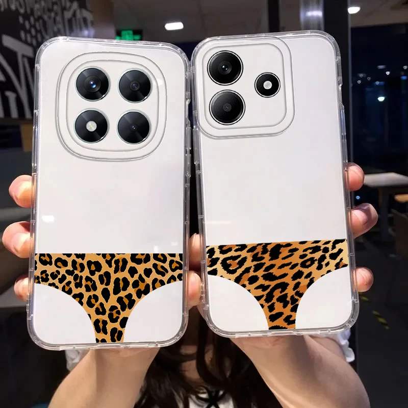 เคสโทรศัพท์ลายเสือดาวตลกๆ นุ่ม สำหรับ Xiaomi Redmi Note 12S 12 10S 11S A4 9 9S 14 Pro Plus 13 14C 13C 11