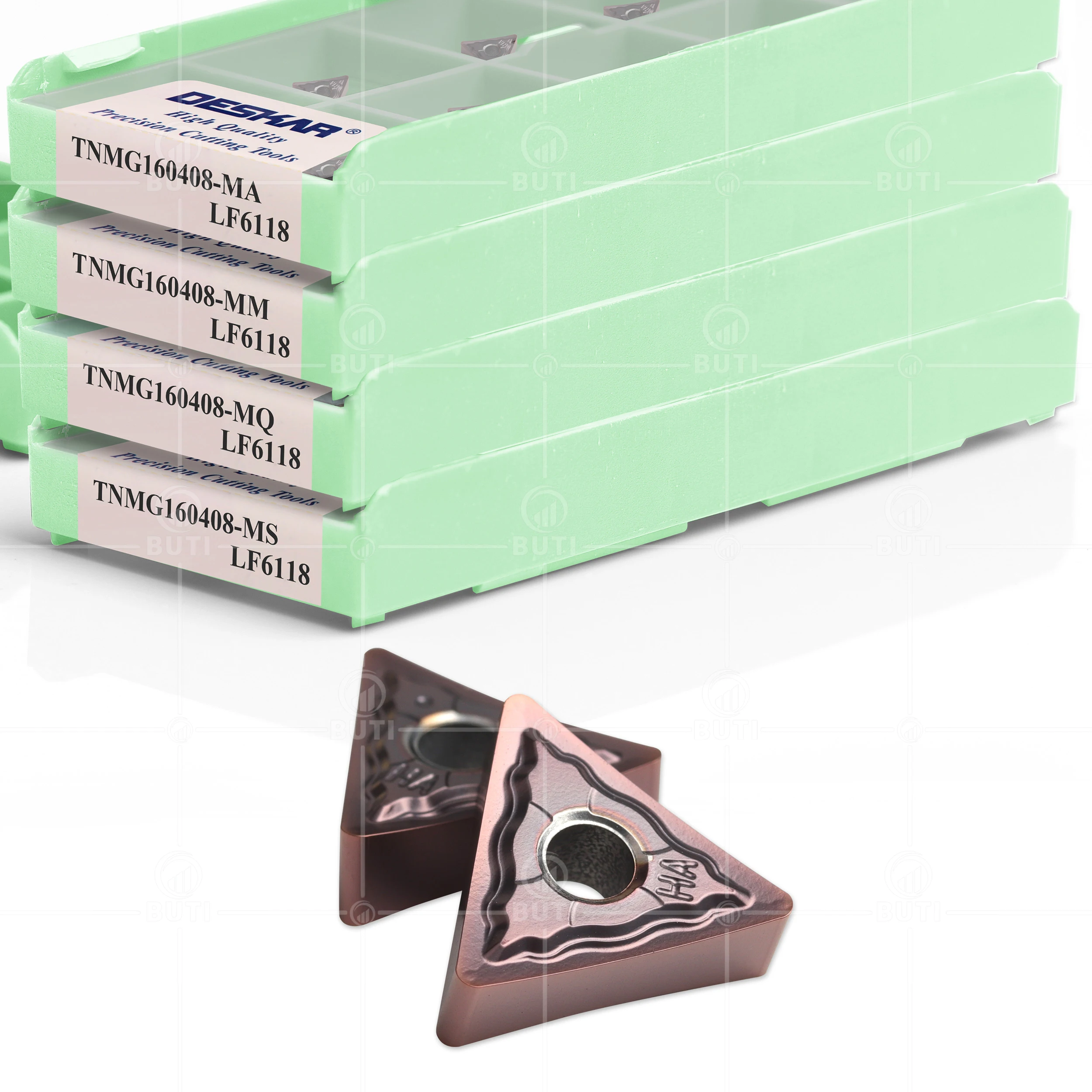 Imagem -03 - Deskar 100 Original Tnmg160404 Tnmg160408 ma ms Jms mq hs mf mm R-s Lf6118 Carbide Blade Cnc Torno Ferramenta para Aço Inoxidável