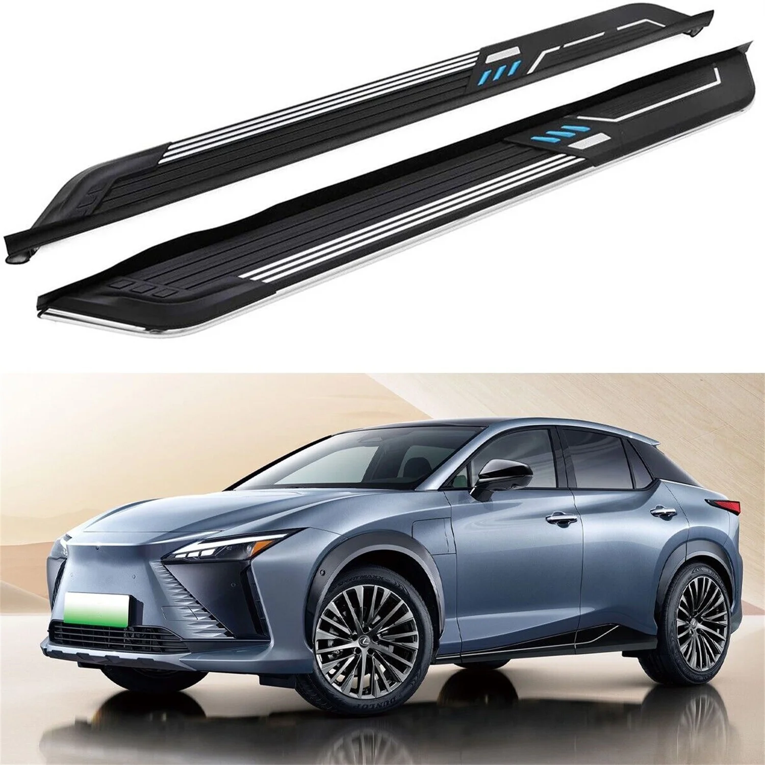 

Fixed Running Board Side Step Pedal Nerf Bar Platform Fit for Lexus RZ 2023 2024