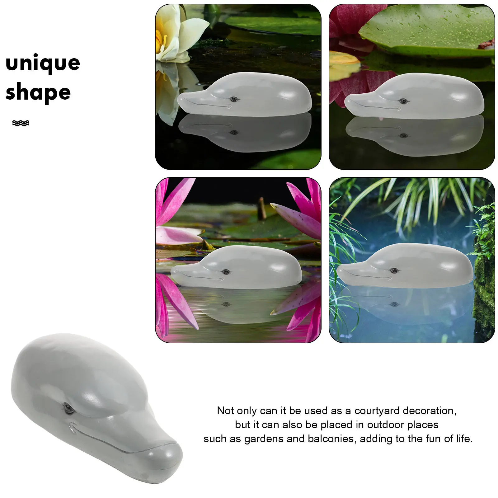 Premium Resin Dolphin Head Ornament for Aquariums Gardens Balconies Desktops Courtyards Stylish Decorative Animal Accessory Home - view 4