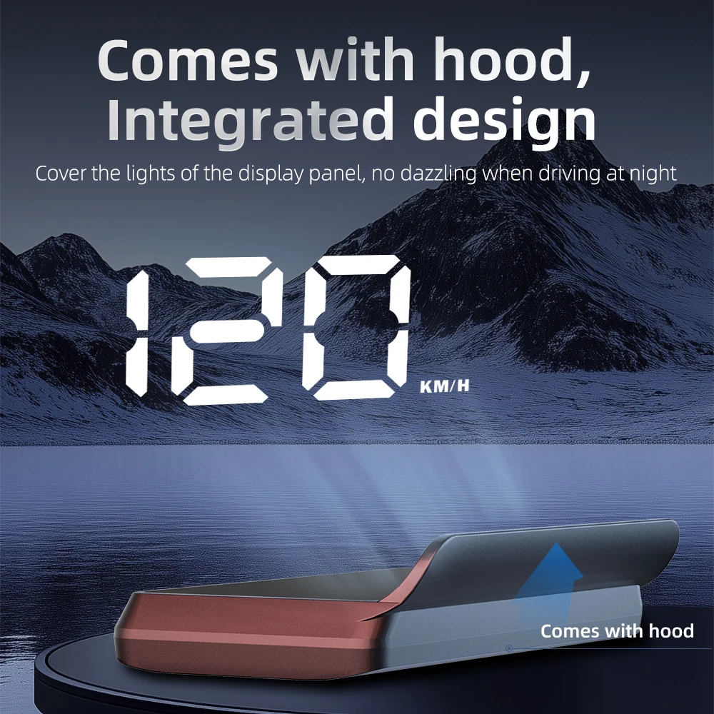W2 GPS Head-Up Display Projection Speedometer Projector Display Digital Speed KMH HUD For Vehicles Auto Electronics Accessories