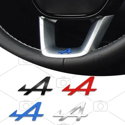 Car Metal A Logo Badge Steering Wheel Decals Styling For Clio RS Arkana Scenic Austral Espace Rafale Emblems Sticker Accessories