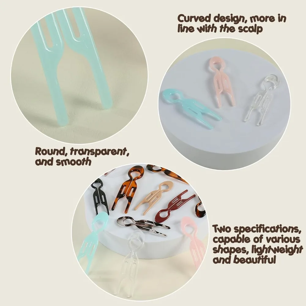 Horquilla de pez pequeño, horquillas de prestige Lialys para mujer, cabello fino y fino, horquilla de pelo Lialysoff, moño Updo, accesorio para el cabello (tipo 2)