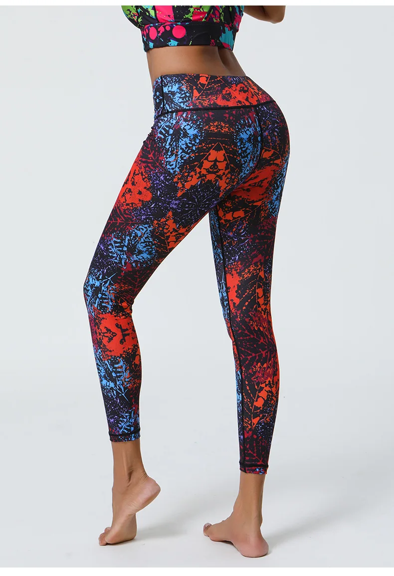 Leggings deportivos de color para mujer, pantalones de yoga con estampado 3D, Leggins para gimnasio, Leggins sin costuras para mujer, Leggins sexys