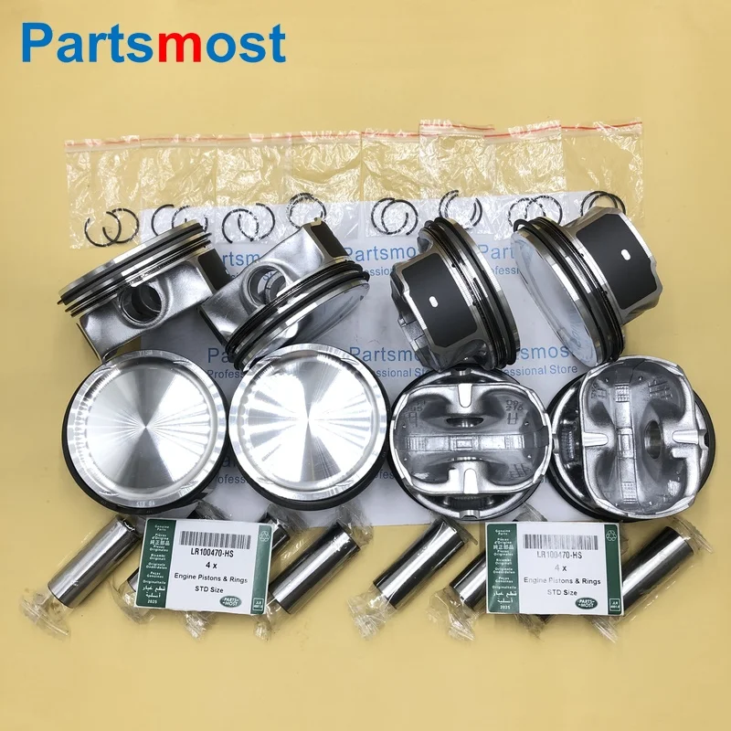 8PCS 508PS 5.0T PETROL SC PISTONS WITH RINGS FOR AJ133 ENGINE LR100470 DISCOVERY LR4 RANGE ROVER RR SPORT JAGUAR XJ XF XK F-TYPE