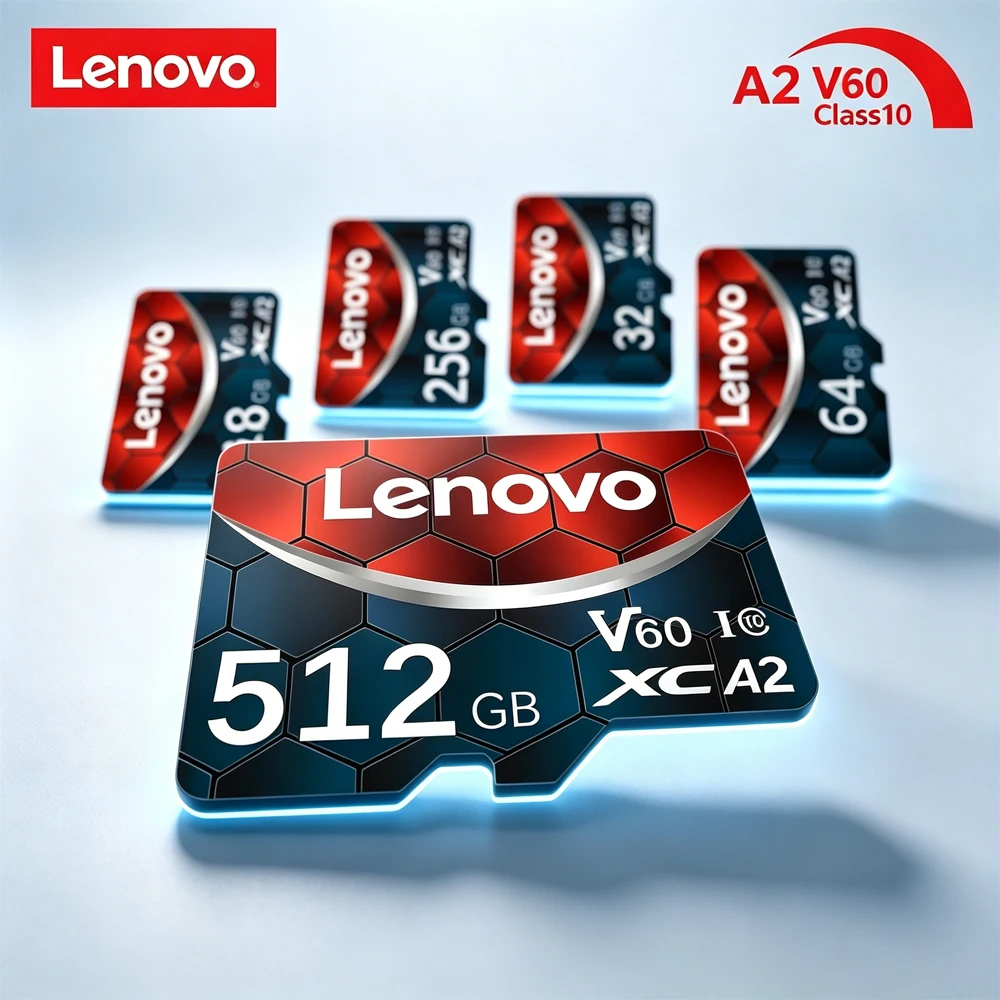 Lenovo Original 512GB Micro SD Card 64GB 128GB 256GB Class10 SDXC U3 4K Memory TF Card for Drone Phone Switch Camera