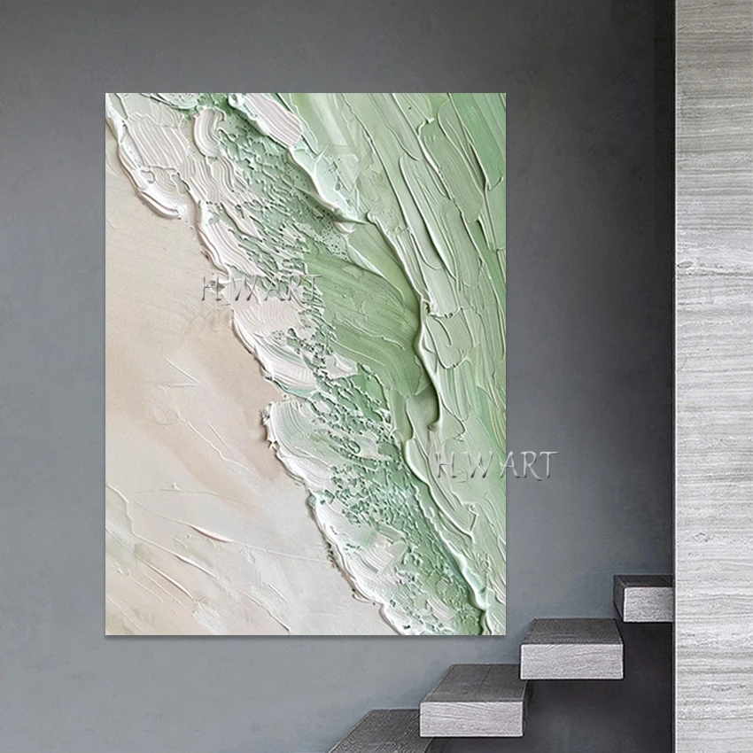 

Рулон холста художника, абстрактный дизайн, украшение ручной работы, безрамные, картины маслом ножа, настенная картина для гостиной