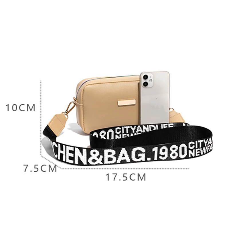 Frauen Handtasche und Geldbörse einfache Designer Mode lässig Umhängetasche breiten Riemen Umhängetasche weibliche kleine Telefon Umhängetasche – Detail 22