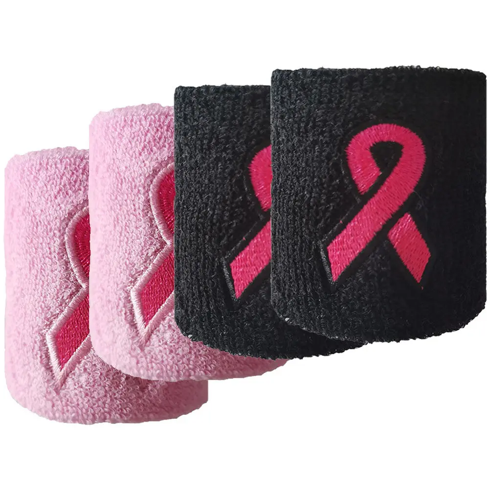 4Pcs Reliable Polyester Wristbands Sweat-Absorbing Wrist Supports for Running Fitness Basketball Cycling Sports Exercise Use