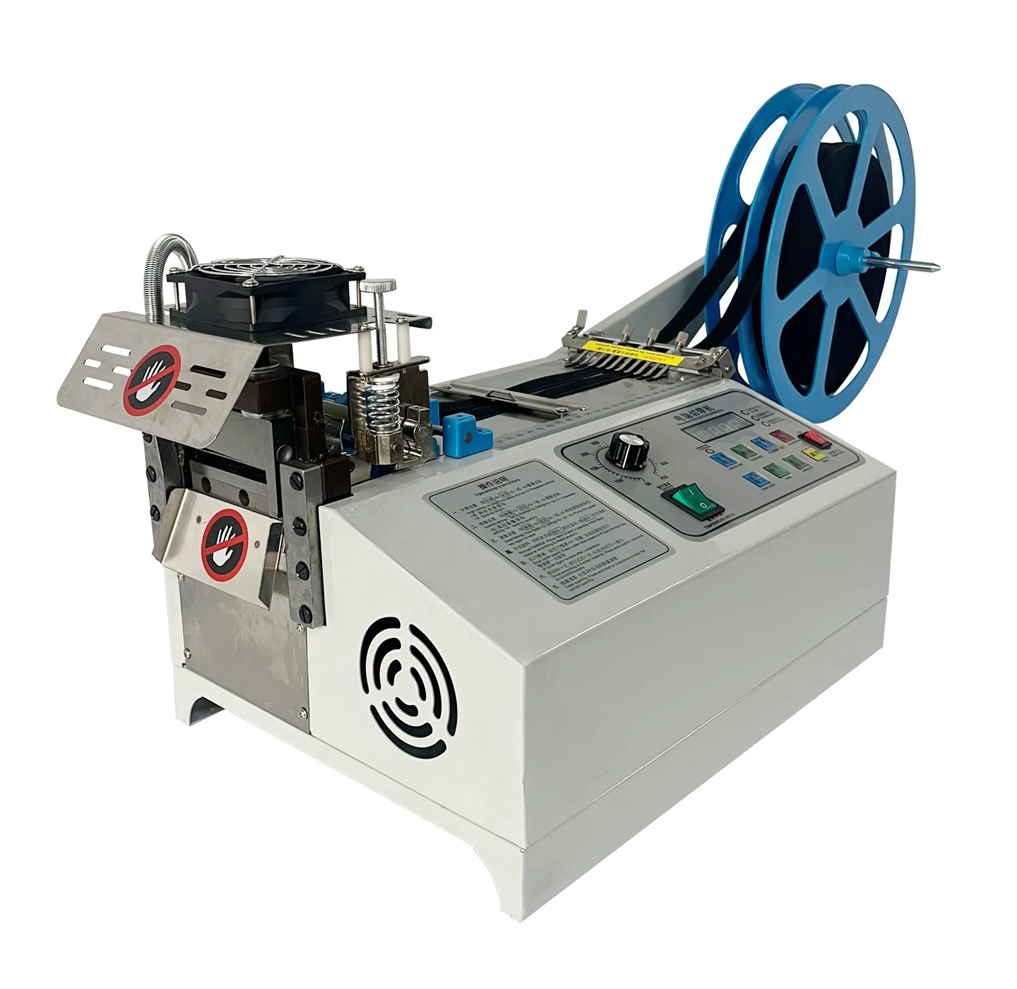 rt9000f electric electrostatic discharge clothing masking double-sided packaging blue patch automatic tape cutting machine