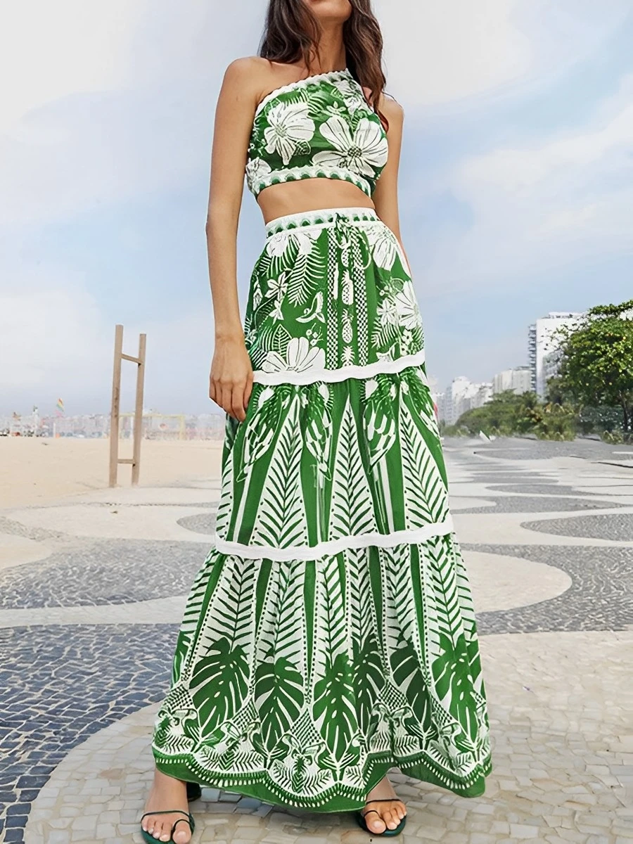 

One Shoulder Floral Swimsuit 2026 Bikini Women & Beach Dress High Waist Swimwear Female Bathing Swim Suit Swimming Beachwear