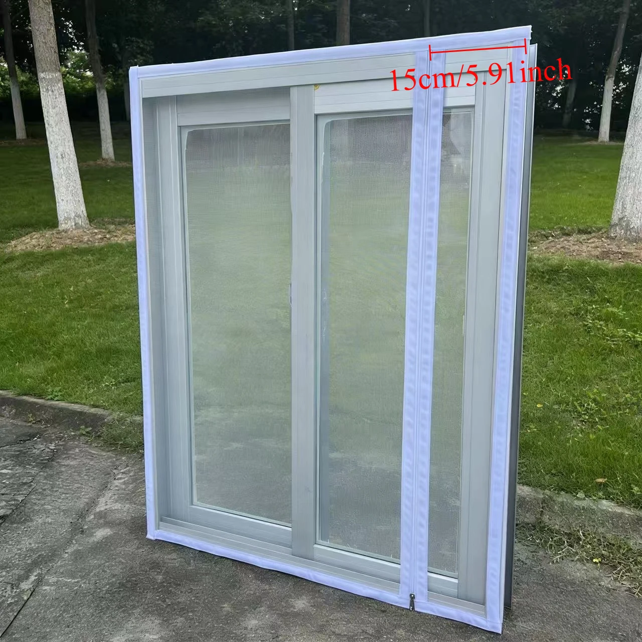 Zipper Mosquito Net Window Screen, Self-Adhesive Anti-Mosquito Mesh, Easy Install Bug Fly Insect Screen for Home Bedroom  Window