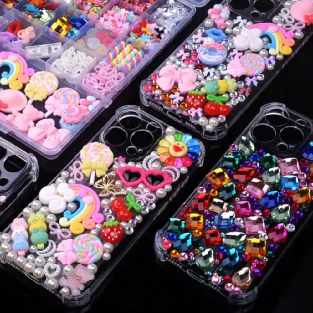 

3980 Pcs Junk Case Charms Kit For Phone CaseSlime Craft Cute Nail Art Charms