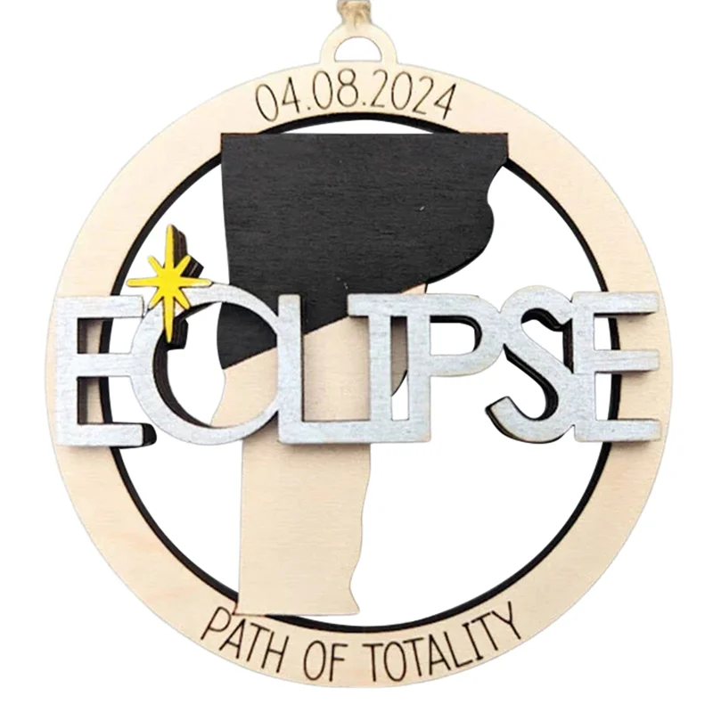 木製 2024 日食お土産、2024 日食パーティー装飾用品、日食記念品耐久性があり使いやすい-