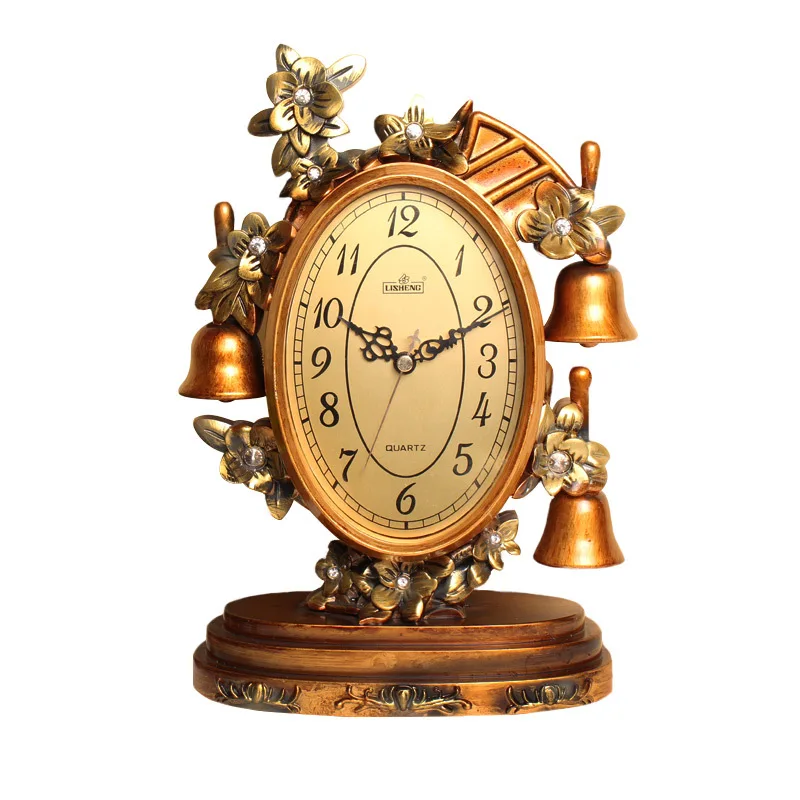 Imagem -04 - Creative Art Mute Table Clock Sala de Estar Home Placement Desktop Ornamentos Retro American Estilo Relógio Digital