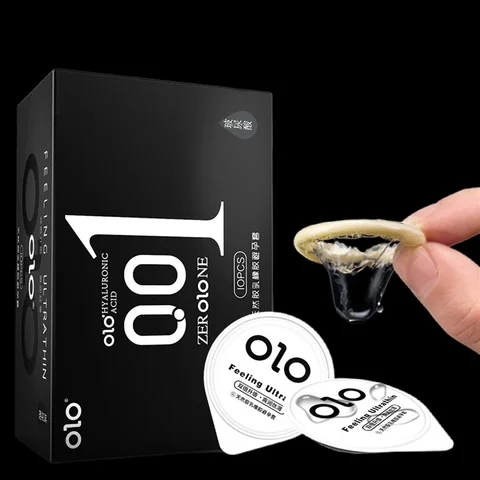 Olo Super Thin Condomss sexx Toys for Men Ejaculation Delay Hyaluronic Acid Condom Ultra Thin Latex Peniss Sleeve sexx Products