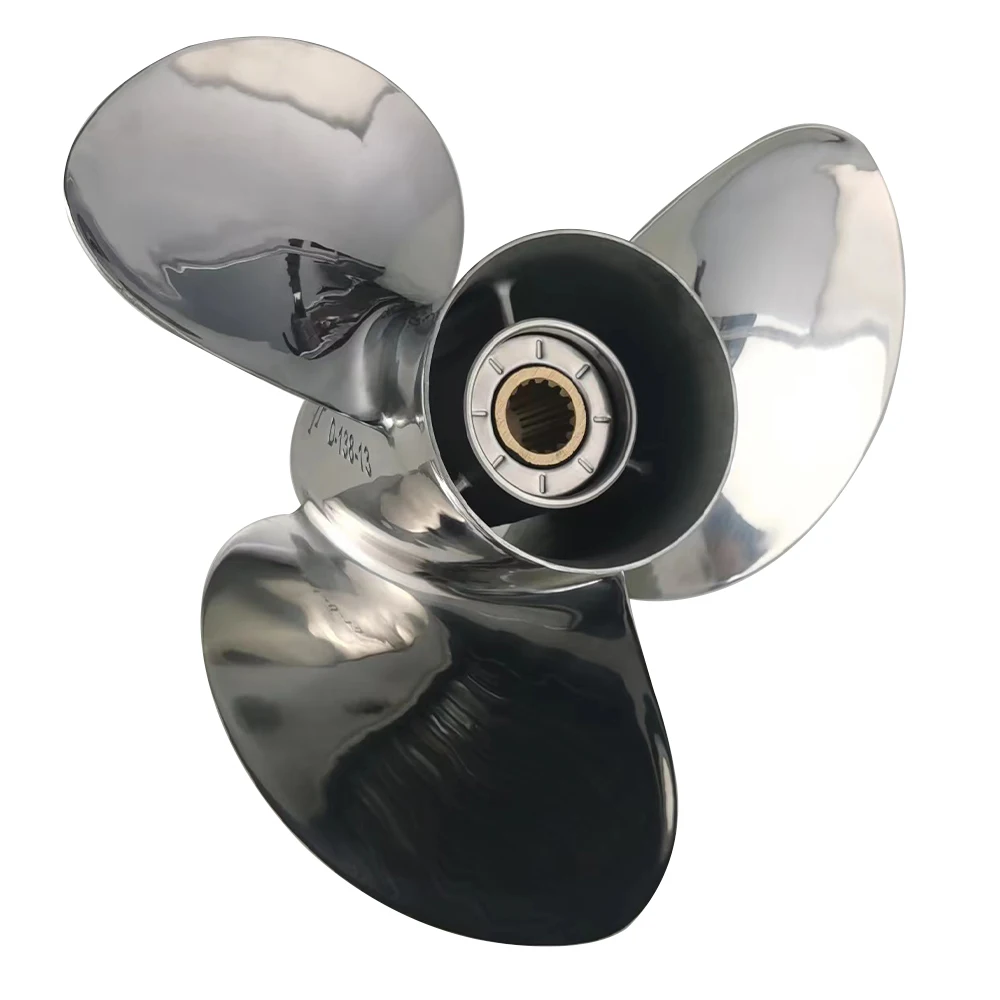 

50-130 blade 13 7/8''x15'' stainless steel Propeller for Outboard Engine