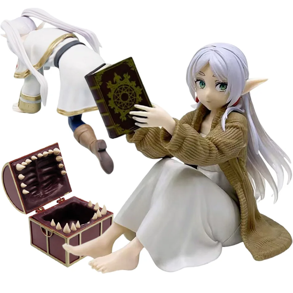 Figura de Anime Frieren Beyond Journey's End, bonito traje de noche de escritorio, caza del tesoro, figura de acción de Frieren, modelo de muñeca, juguete
