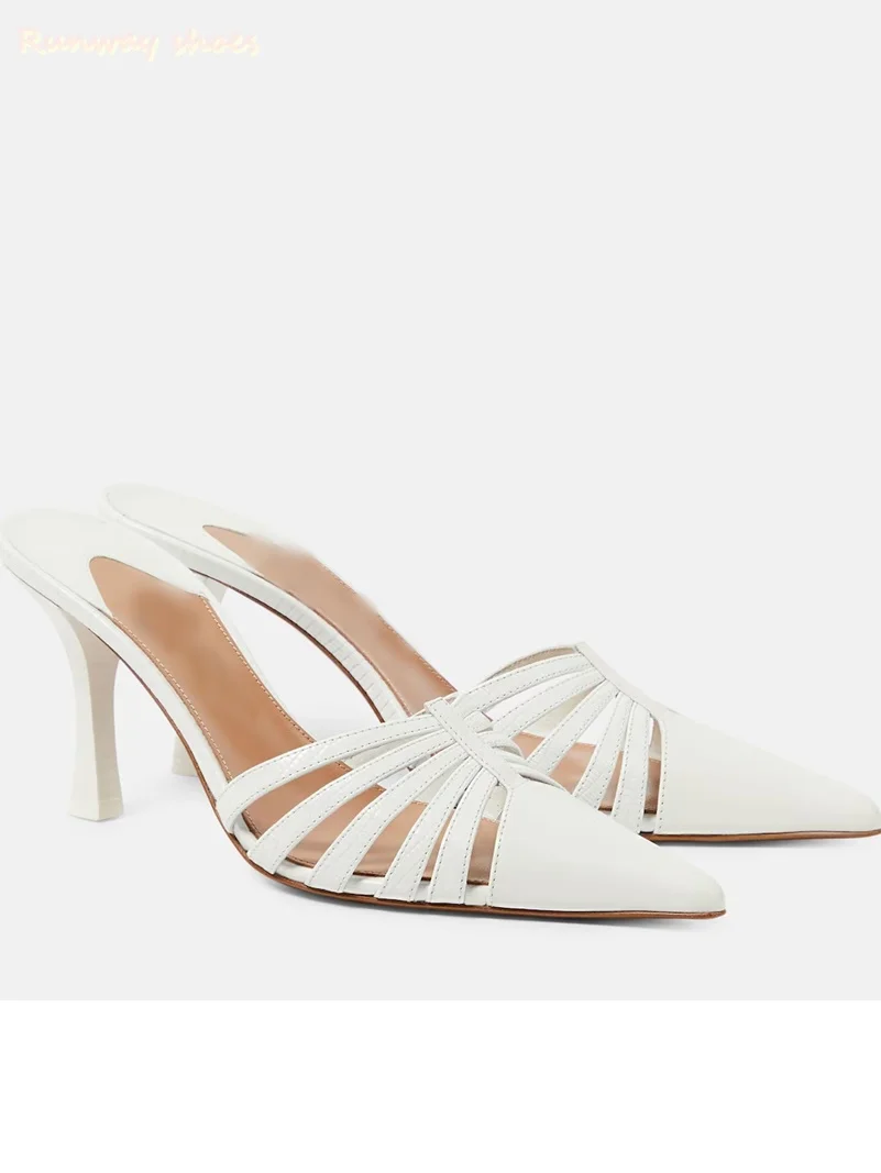 Summer Pointed Head One-Strip Women's Outdoor Slippers Elegant Style Hollowed-out Instep Women's Shoes For Banquets