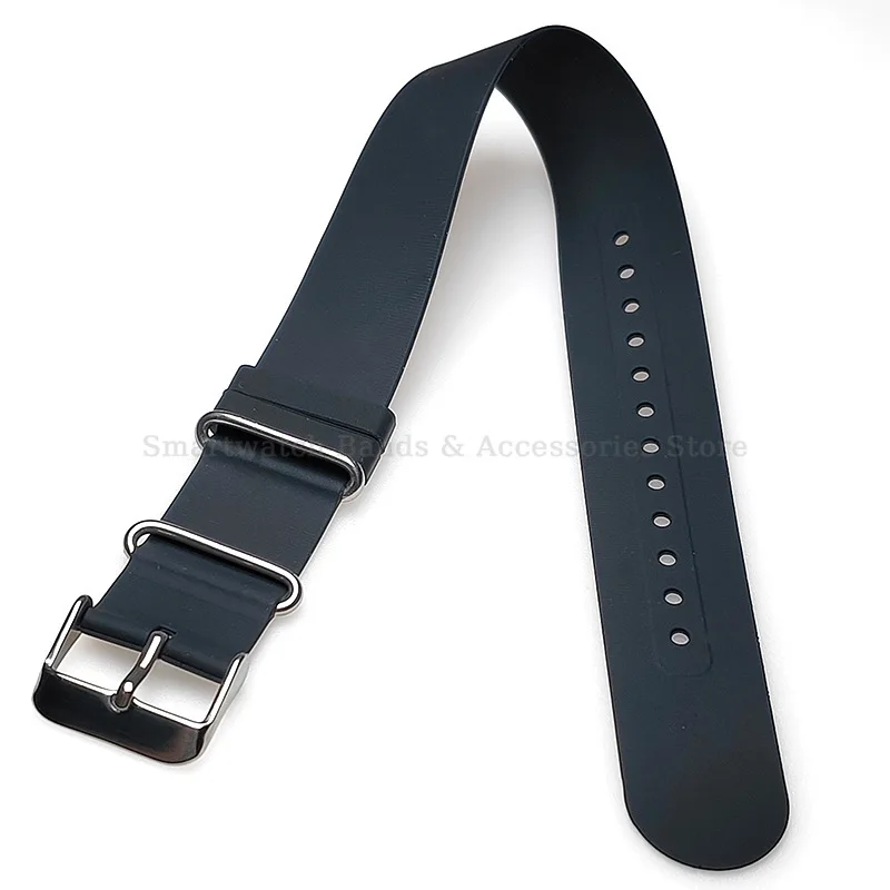 Ultra Thin Rubber Watch Strap 18mm 20mm 22mm for Military Sport Wrist Band Soft Waterproof Watch Band High Tensile Bracelet