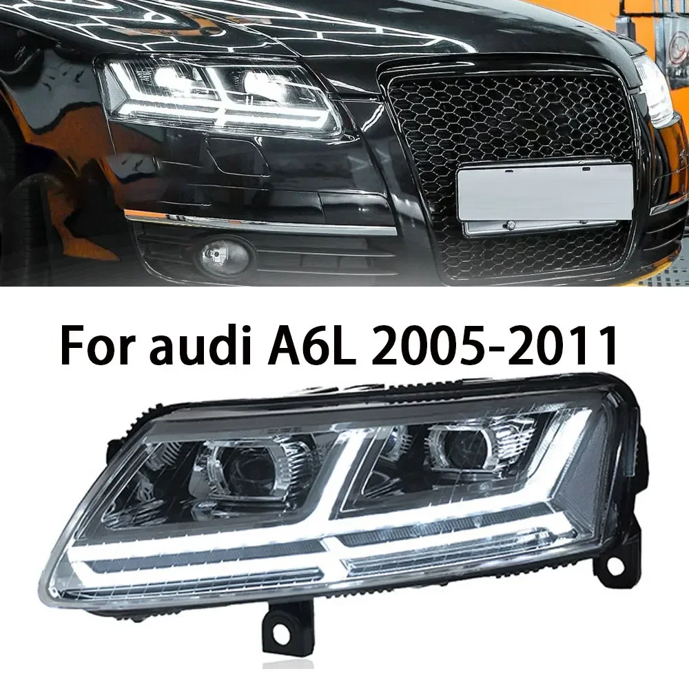 Led Headlights For Audi A6 2005-2011 Accessories Modified Car Q7 Styling Front DRL Turn Signal Lights Headlamp Assembmp Accembly