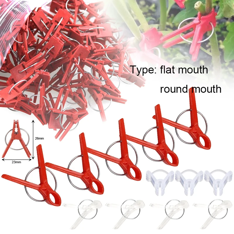 25-100pcs vegetable grafting clip garden plant support clip transparent plastic joint for horticultural vegetables flowers shrub