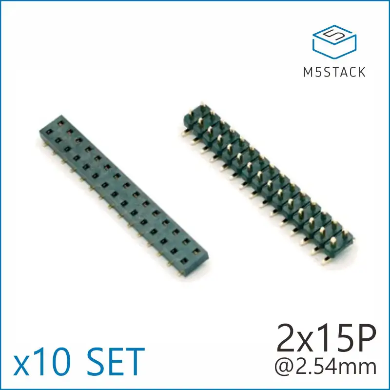 M5Stack Official 2x15 Pin Headers Socket 2.54mm Male & Female 4 Pair Connector