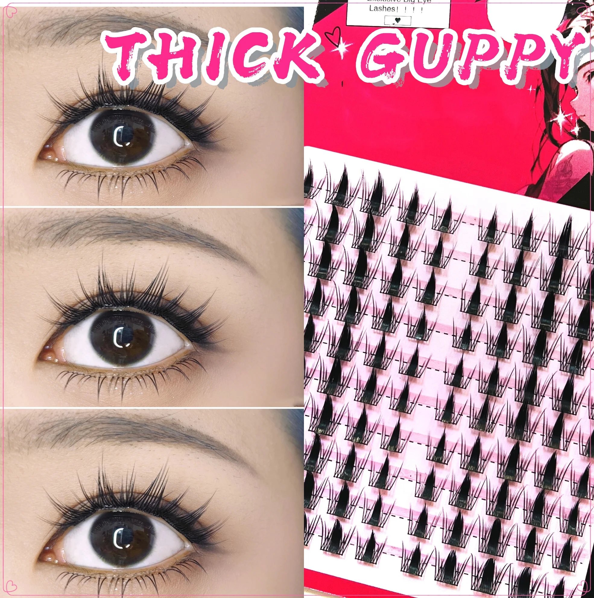 Kalın Yavru Kirpik Uzatma 120 ADET Kişisel Göz Kirpik Profesyonel Makyaj Bireysel Küme Aşılama Tatlı Yanlış Kirpikler